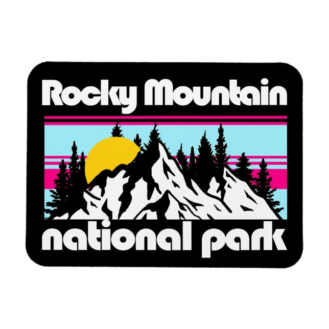 Rocky Mountain,Colorado Magnet (Horisontell)