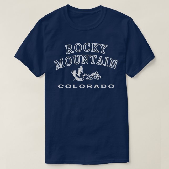 Rocky Mountain Colorado US National Park Eagle T Shirt (Design framsida)