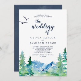 Rocky Mountain Destination Bröllop of the of Inbjudningar