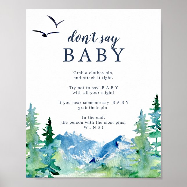 Rocky Mountain Don't Say Baby Game-skylt Poster (Framsidan)