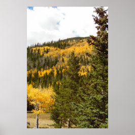 Rocky Mountain Fall Färg Photo Nature Wall Poster