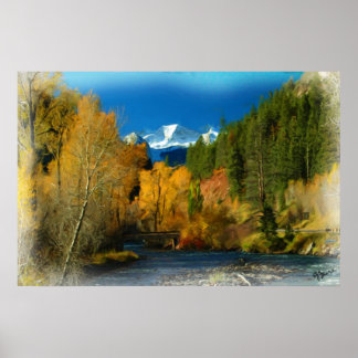 ROCKY MOUNTAIN FALL SKRIV UT POSTER