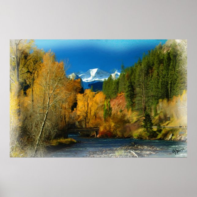 ROCKY MOUNTAIN FALL SKRIV UT POSTER (Framsidan)