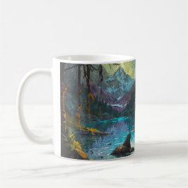 Rocky Mountain Grått Varg Art Kaffemugg