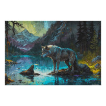 Rocky Mountain Grått Varg Art