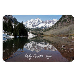 Rocky Mountain High Maroon Klockor Aspen Colorado Magnet