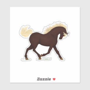 Rocky Mountain Horse Brown Pony Equestrian Klistermärken