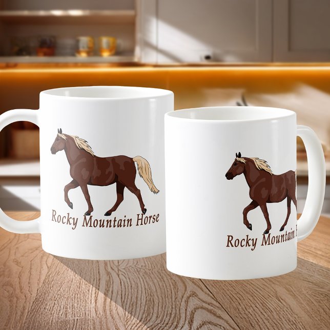Rocky Mountain Horse Chocolate Flaxen Kaffemugg (Rocky Mountain Horse Chocolate Flaxen Coffee Mug)