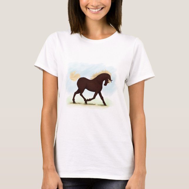 Rocky Mountain Horse Equestrian T Shirt (Framsida)