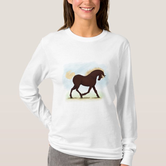 Rocky Mountain Horse Equestrian T Shirt (Framsida)