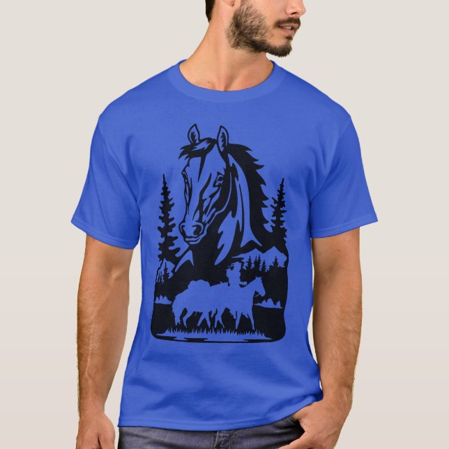 Rocky Mountain Horse lustigt T Shirt (Framsida)