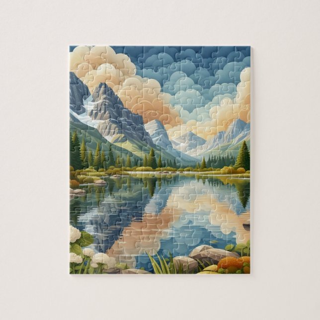 Rocky Mountain Jigszle Puzzle Pussel (Vertikal)