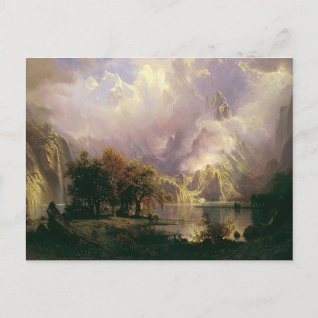Rocky Mountain liggande av Albert Bierstadt Vykort (Framsida)
