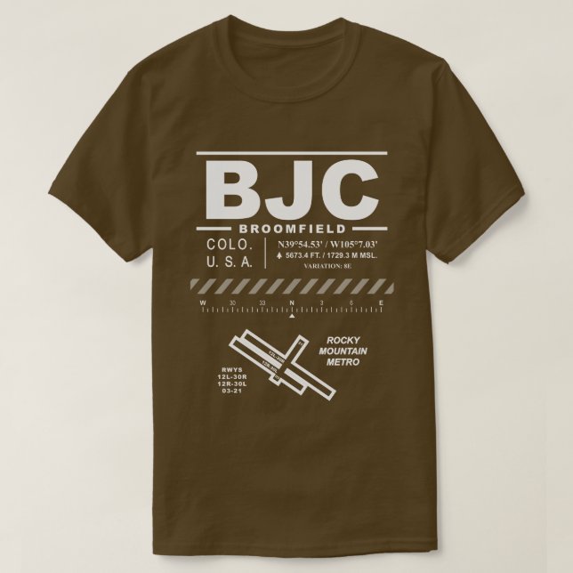 Rocky Mountain Metropolitan Airport BJC T-Shirt (Design framsida)