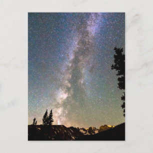 Rocky Mountain Milky Way och Falling Star Vykort