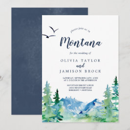 Rocky Mountain Montana Destination Wedding Inbjudningar