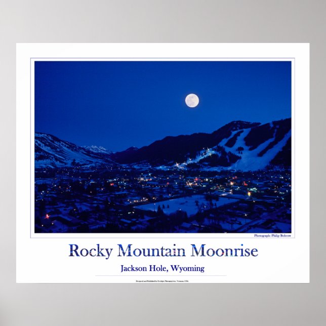 Rocky Mountain Moonrise Poster (Framsidan)