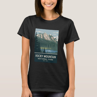 Rocky Mountain National Park Camping Hiking Män Kv T Shirt