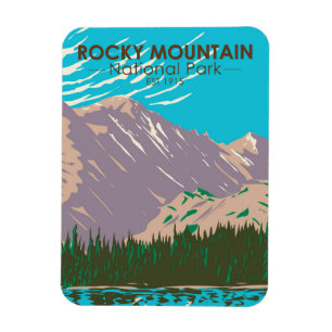 Rocky Mountain National Park Colorado Bear Sjö Magnet