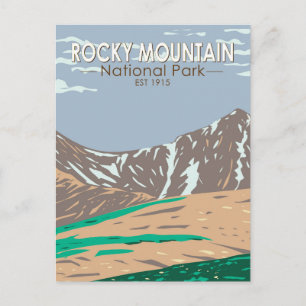 Rocky Mountain National Park Colorado Grays Peak Vykort