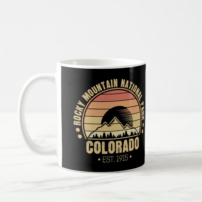Rocky Mountain National Park Colorado Rerto Kaffemugg (Vänster)
