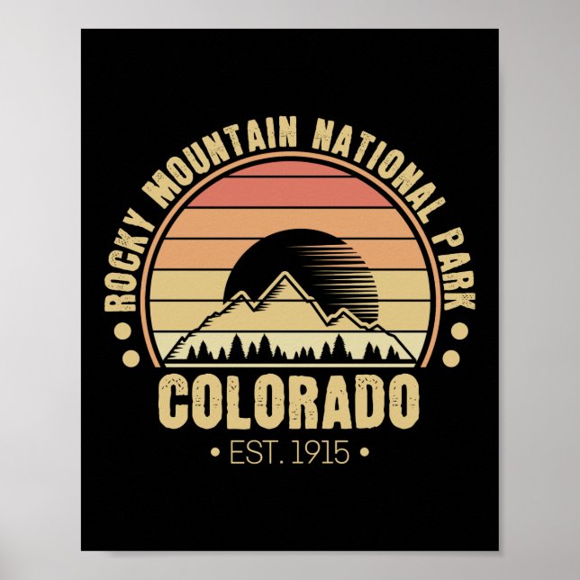 Rocky Mountain National Park Colorado Retro Poster (Framsidan)