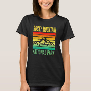 Rocky Mountain National Park Colorado Retro Sunset T Shirt