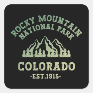 Rocky Mountain National Park Colorado USA Gradient Fyrkantigt Klistermärke