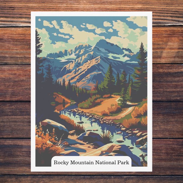 Rocky Mountain National Park, Colorado USA Vykort (Rocky Mountain National Park, Colorado USA Postcard)