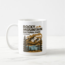 Rocky Mountain National Park Colorado Vintage Art Kaffemugg
