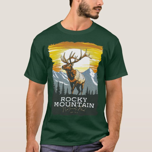 Rocky Mountain National Park Elk T Shirt (Framsida)