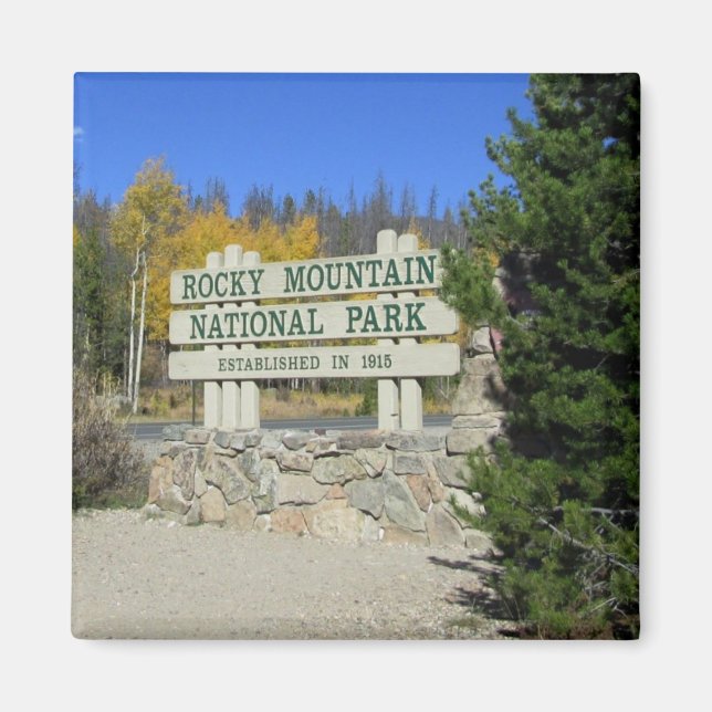 Rocky Mountain National Park Entrance Magnet (Framsidan)