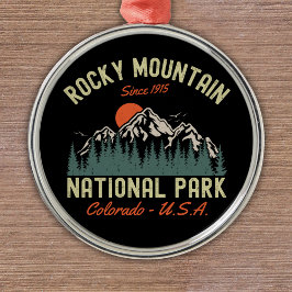 Rocky Mountain National Park Est 1915 Julgransprydnad Metall