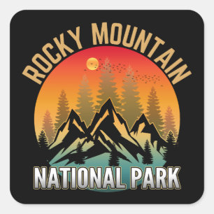 Rocky Mountain National Park Fyrkantigt Klistermärke