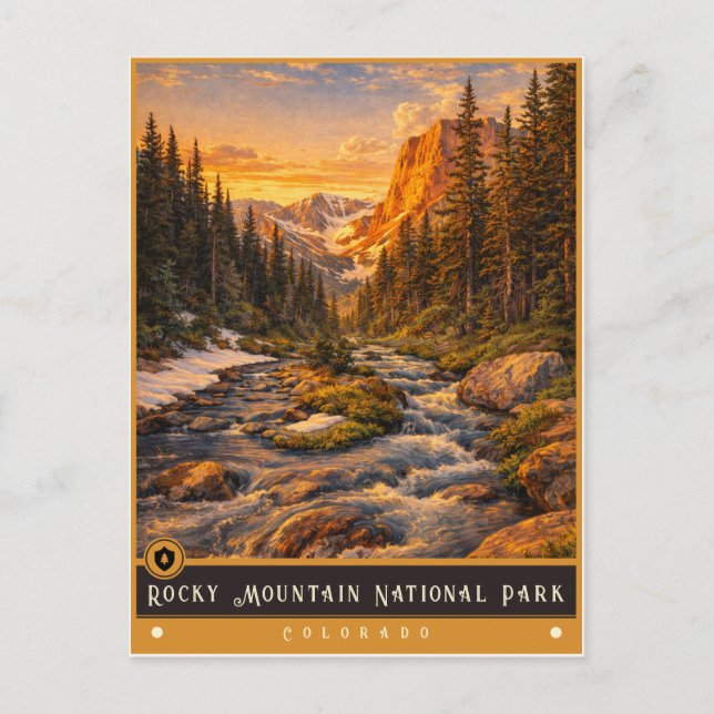 Rocky Mountain National Park | Gammal vykort (Framsida)