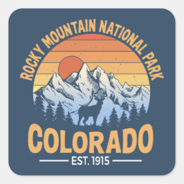 Rocky Mountain National Park-klistermärke dekal Fyrkantigt Klistermärke