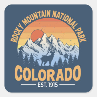 Rocky Mountain National Park-klistermärke dekal Fyrkantigt Klistermärke