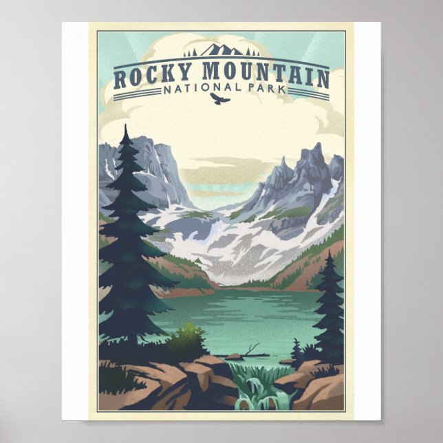 Rocky Mountain National Park Litho Artwork Poster (Framsidan)