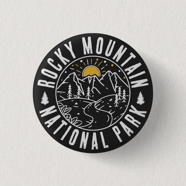 Rocky Mountain National Park Minimalist Souvenirs Knapp (Framsida)