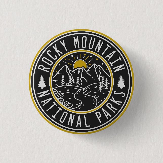 Rocky Mountain National Park Minimalist Souvenirs Knapp (Framsida)