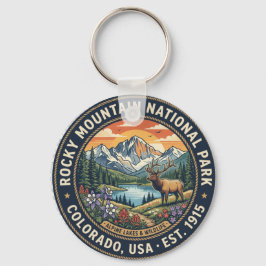 🏔️ Rocky Mountain National Park Nyckelring | Colo
