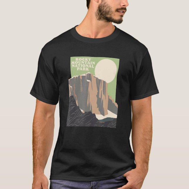 Rocky Mountain National Park Peak Estes Park T Shirt (Framsida)