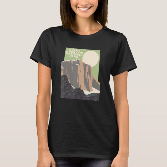 Rocky Mountain National Park Peak Estes Park T Shirt (Framsida)