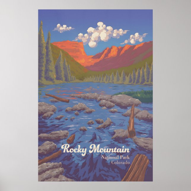 Rocky Mountain National Park Reseskylt Poster (Framsidan)