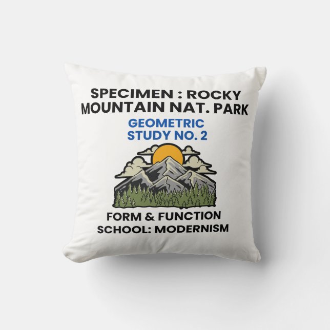 Rocky Mountain National Park Retro-exemplar Kudde (Framsida)
