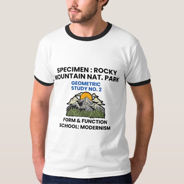 Rocky Mountain National Park Retro-exemplar T Shirt (Framsida)