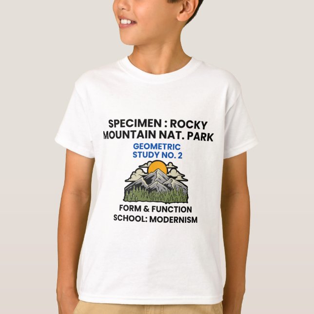 Rocky Mountain National Park Retro-exemplar T Shirt (Framsida)