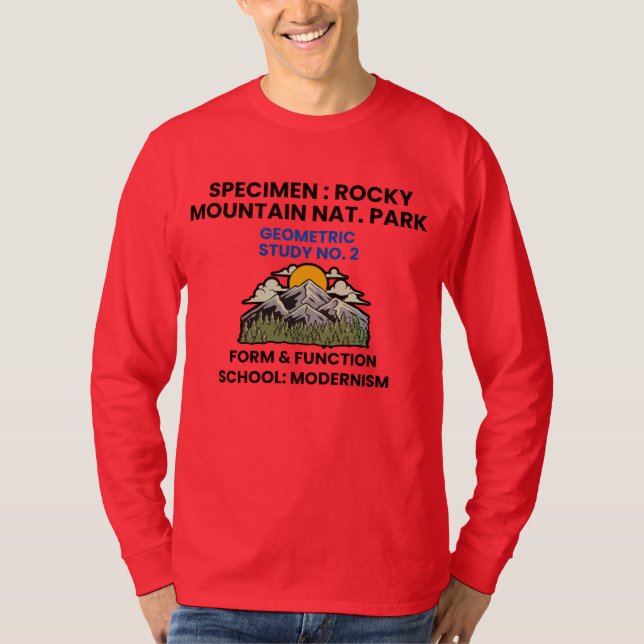 Rocky Mountain National Park Retro-exemplar T Shirt (Framsida)