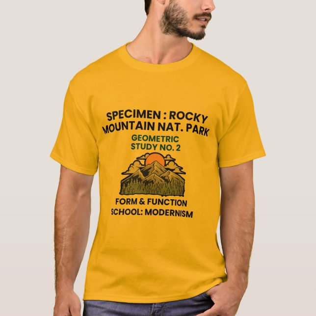 Rocky Mountain National Park Retro-exemplar T Shirt (Framsida)
