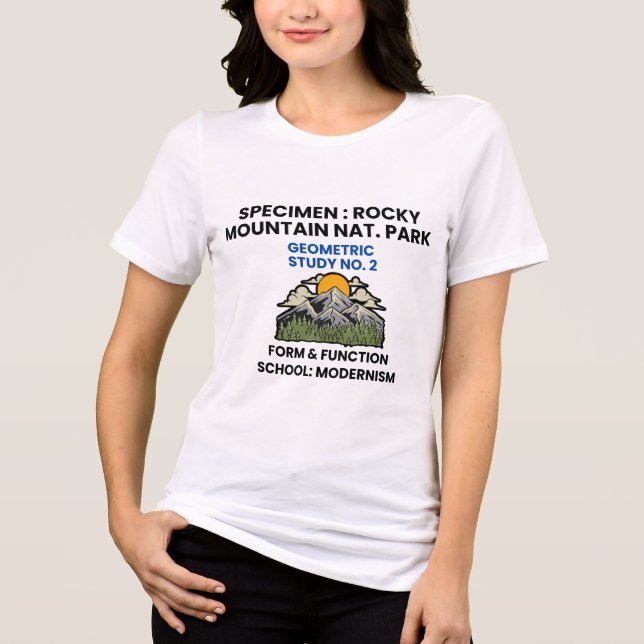 Rocky Mountain National Park Retro-exemplar T Shirt (Framsida)